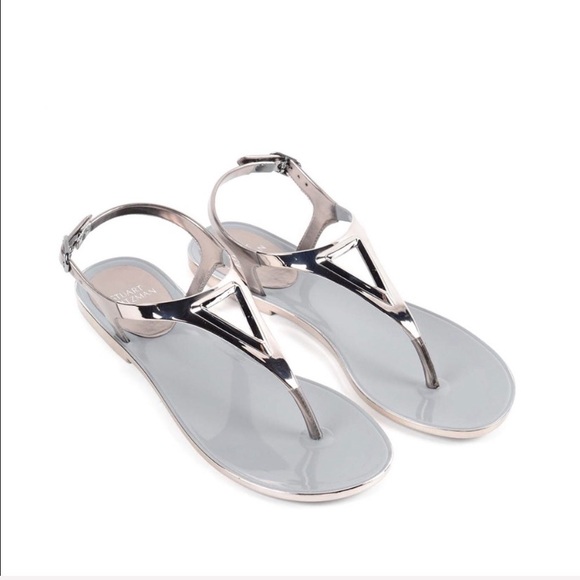 Stuart Weitzman Shoes - stuart weitzman trifecta graphite jelly sandal 6